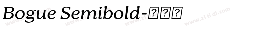 Bogue Semibold字体转换